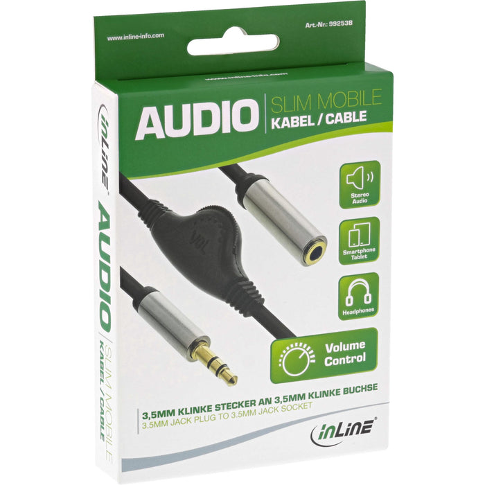EAN 4043718282906 - InLine 99253B cable de audio 0,25 m 3,5mm Negro imagen 3