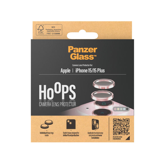 EAN 5711724011924 - PanzerGlass ® Hoops® Camera Lens Protector Pink iPhone 15 | 15 Plus Protector de pantalla Apple 1 pieza(s imagen 3