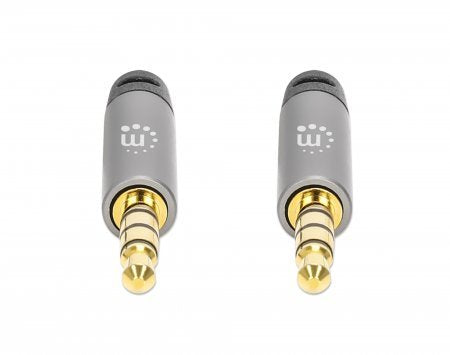 EAN 766623356015 - Manhattan 356015 cable de audio 5 m 3,5mm Negro, Plata imagen 4