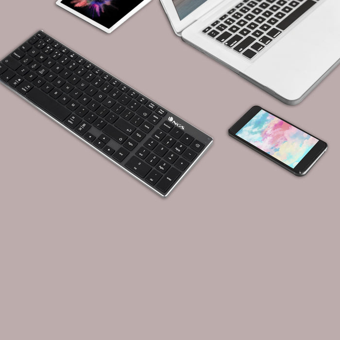EAN 8435430619447 - NGS FORTUNE-BT, QWERTY, PT teclado Universal Bluetooth Portugués Negro, Plata imagen 10