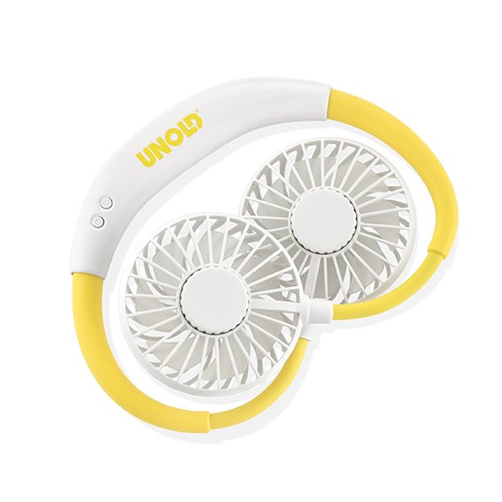 EAN 4011689866906 - Unold 86690 ventilador y nebulizador personal de mano Blanco, Amarillo Ventilador de cuello imagen 2