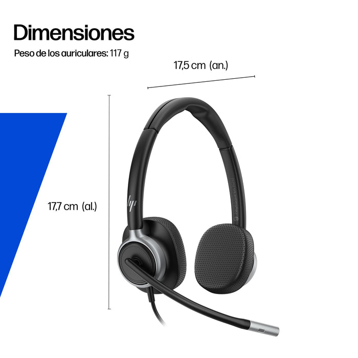 EAN 0199764365590 - HP Poly Mission 625 Stereo USB Wired Headset (Bulk) Alámbrico Diadema Business/Everyday USB Tipo C Negro imagen 10