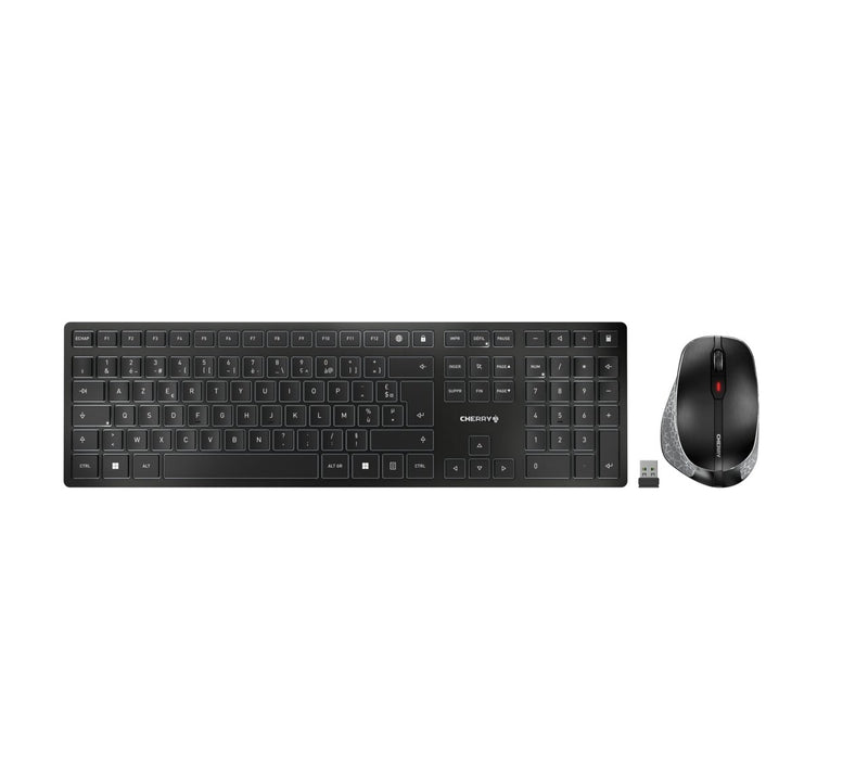 EAN 4025112091933 - CHERRY DW 9500 SLIM teclado Ratón incluido Universal RF Wireless + Bluetooth AZERTY Francés Negro, Gris imagen 1