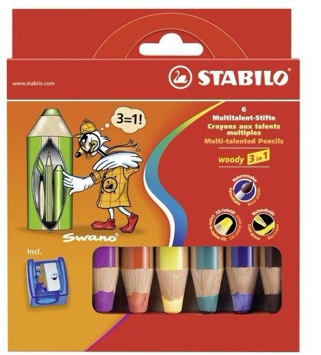 EAN 4006381346900 - STABILO woody 3 in 1 Multi 6 pieza(s) imagen 1