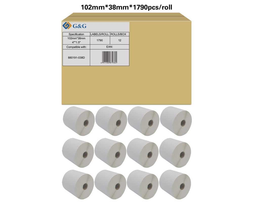 EAN 6941580879362 - G&G 19751 etiqueta de impresora Blanco Etiqueta para impresora autoadhesiva imagen 1
