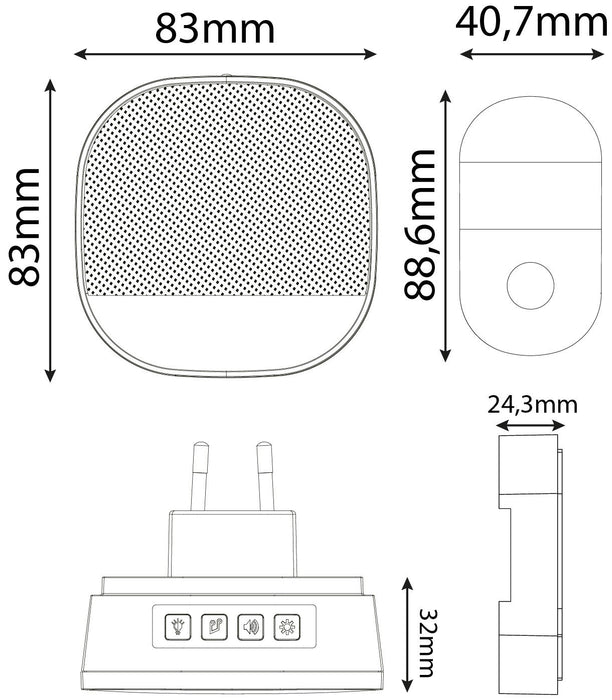 EAN 5999097996226 - Entac EDB-AC-44-L-K kit de timbre Blanco imagen 7