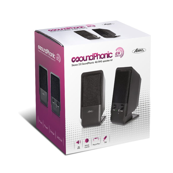 EAN 3700104414808 - ADVANCE SoundPhonic 2.0 De 2 vías Negro Alámbrico 4 W imagen 5