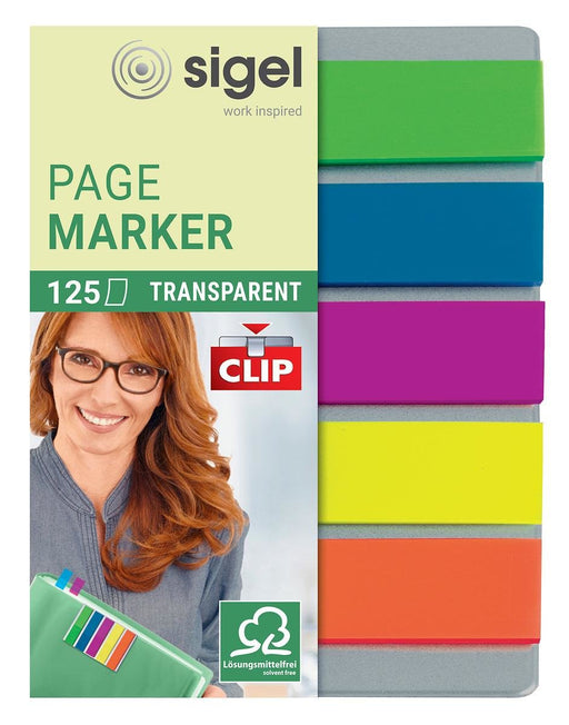 EAN 4004360908798 - Sigel HN610 marcador de página Punto de libro flexible Azul, Verde, Naranja, Violeta, Amarillo 125 pieza( imagen 1