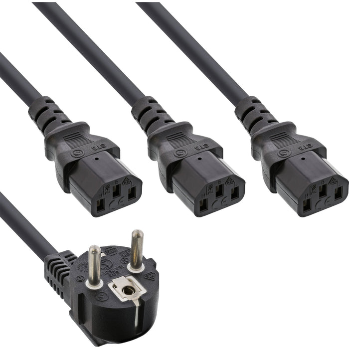 EAN 4043718256525 - InLine 16653F cable de transmisión Negro 5 m CEE7/7 3 x conector C13 imagen 1