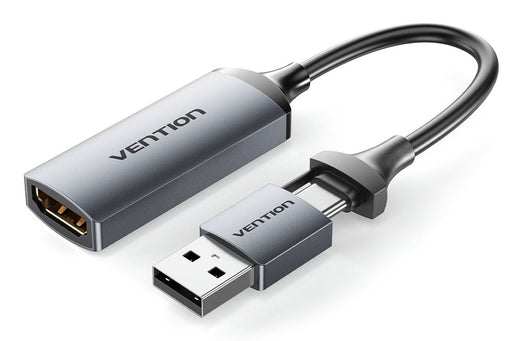 EAN 6922794767850 - Vention ACWHA adaptador de cable de vídeo 0,1 m HDMI tipo A (Estándar) USB Type-C + USB Type-A Gris imagen 1