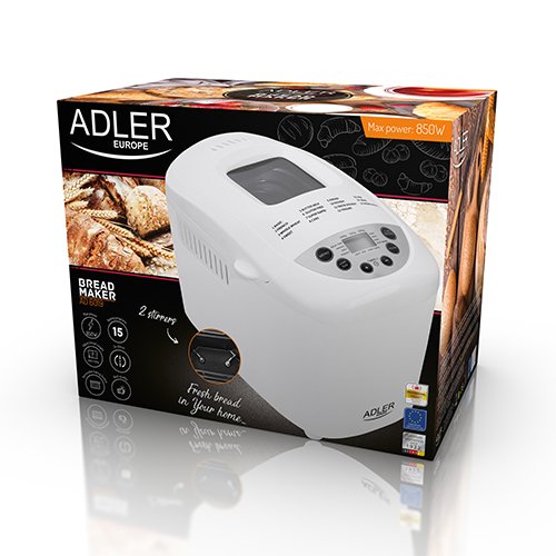 EAN 5908256839755 - Adler AD 6019 panificadora 850 W Blanco imagen 8