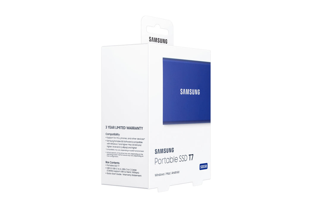 EAN 8806090312434 - Samsung Portable SSD T7 500 GB USB Tipo C 3.2 Gen 2 (3.1 Gen 2) Azul imagen 10