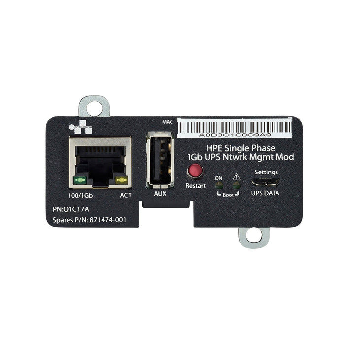 EAN 0190017121178 - HPE Single Phase 1Gb UPS Network Management Module componente de interruptor de red imagen 1