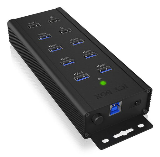 EAN 4250078166849 - ICY BOX IB-HUB1703-QC3 USB 3.2 Gen 1 (3.1 Gen 1) Type-B 5000 Mbit/s Negro imagen 1