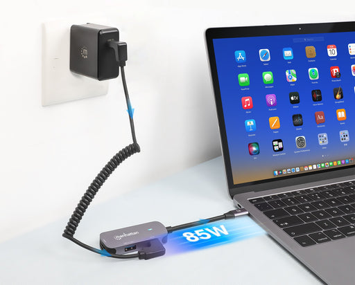 EAN 0766623190299 - Manhattan 190299 base para portátil y replicador de puertos Alámbrico USB 3.2 Gen 1 (3.1 Gen 1) Type-C Pl imagen 2