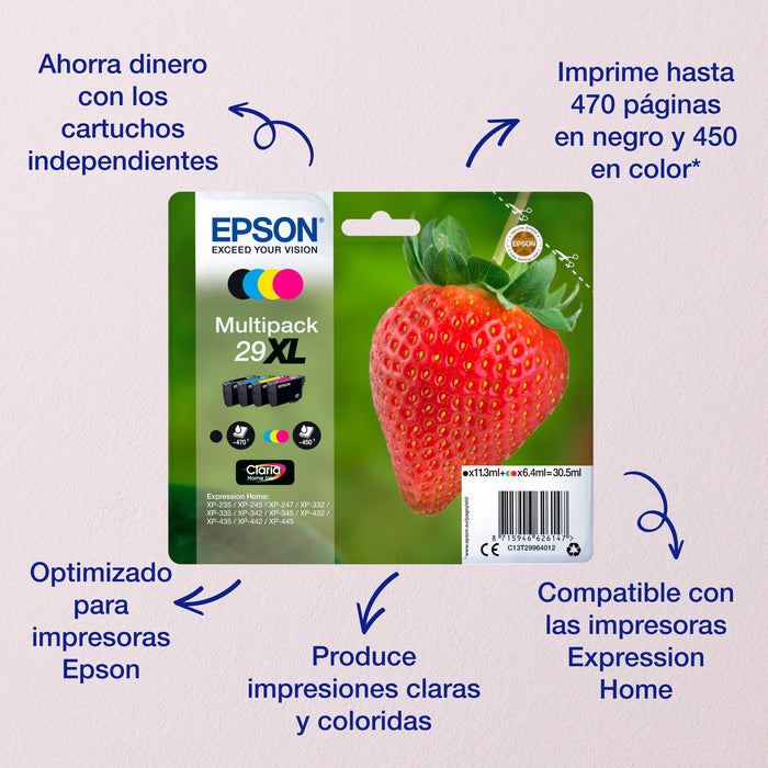 EAN 8715946626093 - Epson Strawberry C13T29924022 cartucho de tinta 1 pieza(s) Original High (L) Yield Cian imagen 2
