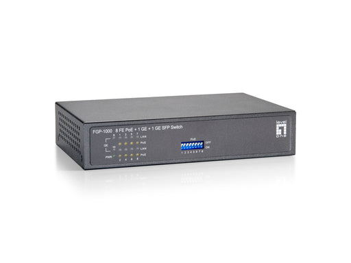 EAN 4015867187982 - LevelOne FGP-1000 switch Gigabit Ethernet (10/100/1000) Energía sobre Ethernet (PoE) Negro, Grisimagen 1)