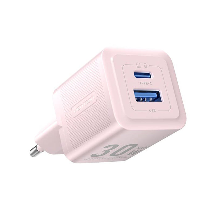 EAN 6922794782235 - Vention Sieninis kroviklis ventiliacija FEQP0-EU USB-C + USB-A 30W/30W GaN rožin imagen 1