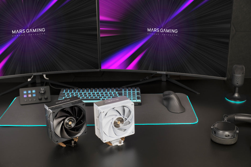 EAN 8435693112037 - Mars Gaming MCPU-X4W Procesador Refrigerador de aire 12 cm Blanco 1 pieza(s) imagen 10