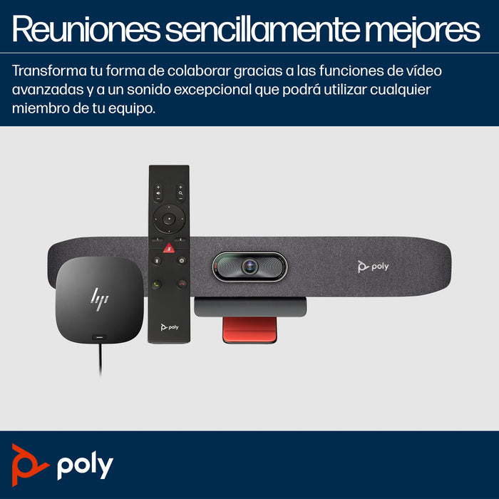 EAN 0197497463224 - HP Poly Studio R30 USB Video Bar Gris 3840 x 2160 Pixeles imagen 2