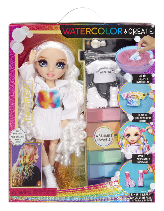 EAN 0035051507581 - Rainbow High WaterColor & Create Dolls- Purple Eyes imagen 7