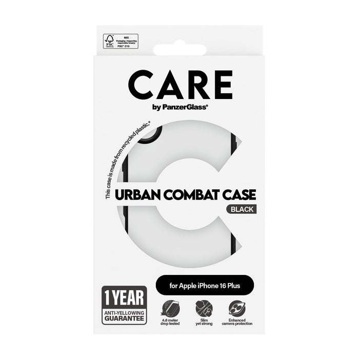 EAN 5715685004292 - PanzerGlass CARE™ by ® Urban Combat Case Transparent w. Black Frame iPhone 16 Plus funda para teléfono mó imagen 3