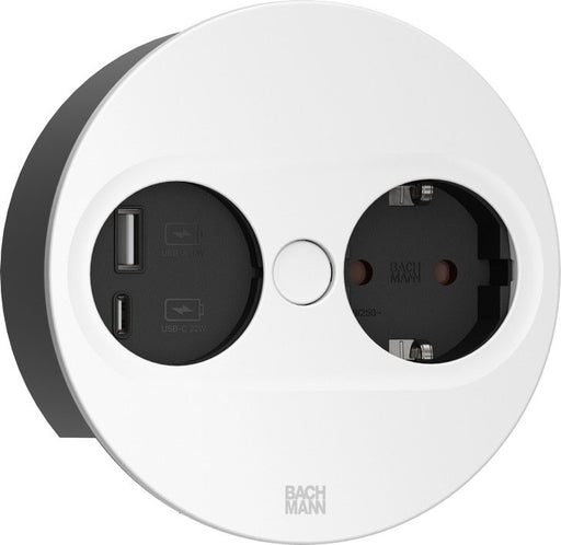 EAN 4057298129056 - Bachmann 946.204 toma de corriente Type F + USB A + USB C Acero inoxidable imagen 1