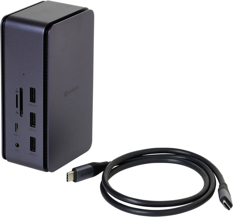 EAN 5704174646310 - eSTUFF ES623015 base para portátil y replicador de puertos Alámbrico USB4 Aluminio, Negro imagen 8