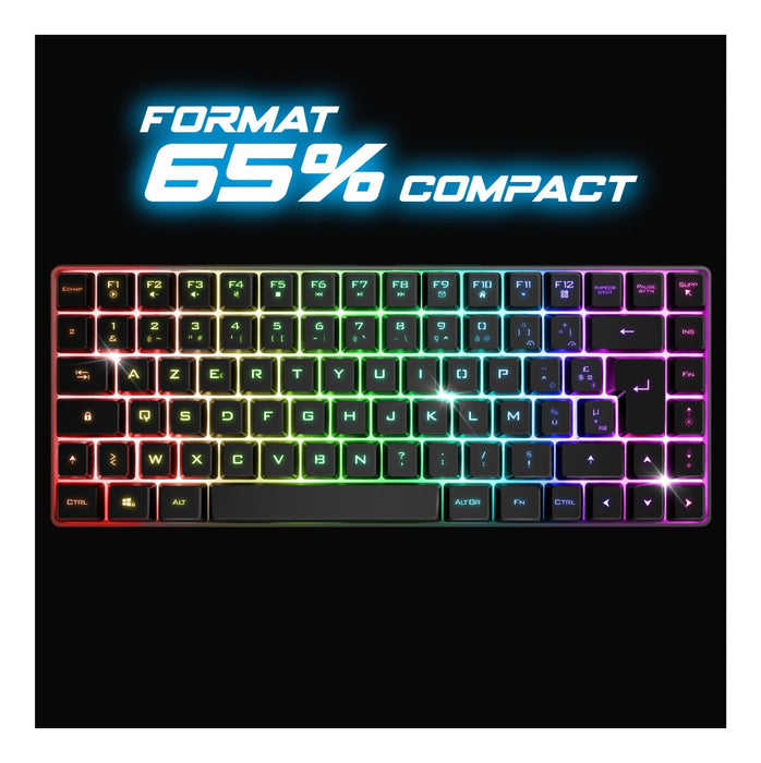 EAN 3700104455238 - Spirit of Gamer CLA-EK70ES teclado Juego RF inalámbrica + USB QWERTY Español Negro imagen 4