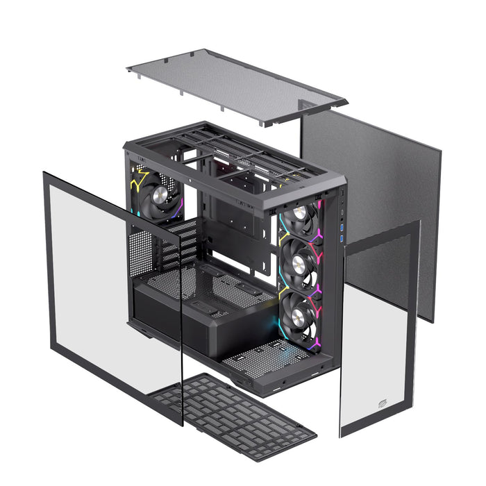 EAN 6977277368963 - Einarex EXCS-ZM-800R-B carcasa de ordenador Midi Tower Negro imagen 9