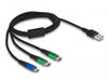 EAN 4043619878826 - DeLOCK 87882 cable USB USB 2.0 USB A 2 x USB C/Micro-USB B Negro, Azul, Verde imagen 1
