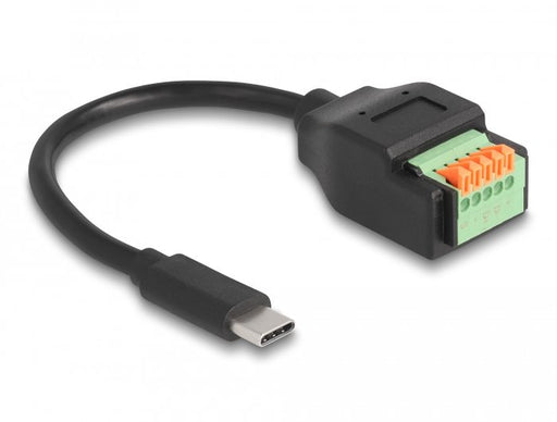 EAN 4043619660667 - DeLOCK 66066 cable USB 0,15 m USB C 5-pin terminal block Negro imagen 1