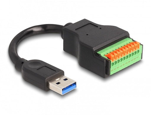 EAN 4043619662401 - DeLOCK 66240 cable USB USB 3.2 Gen 1 (3.1 Gen 1) 0,15 m USB A 10-pin terminal block Negro, Verde imagen 1