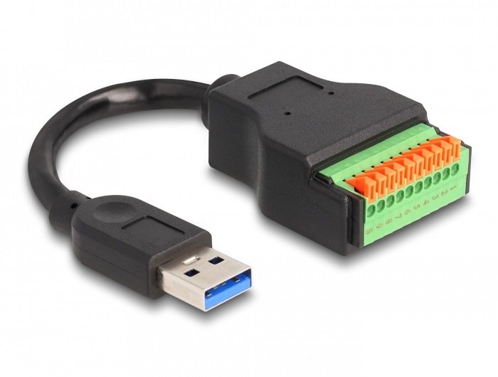 EAN 4043619662401 - DeLOCK 66240 cable USB USB 3.2 Gen 1 (3.1 Gen 1) 0,15 m USB A 10-pin terminal block Negro, Verde imagen 1
