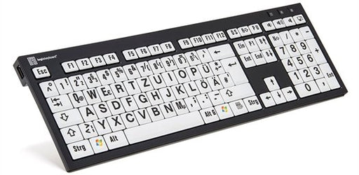 EAN 5707795009250 - Logickeyboard XL Print teclado Universal USB QWERTZ Alemán Negro, Blanco imagen 1