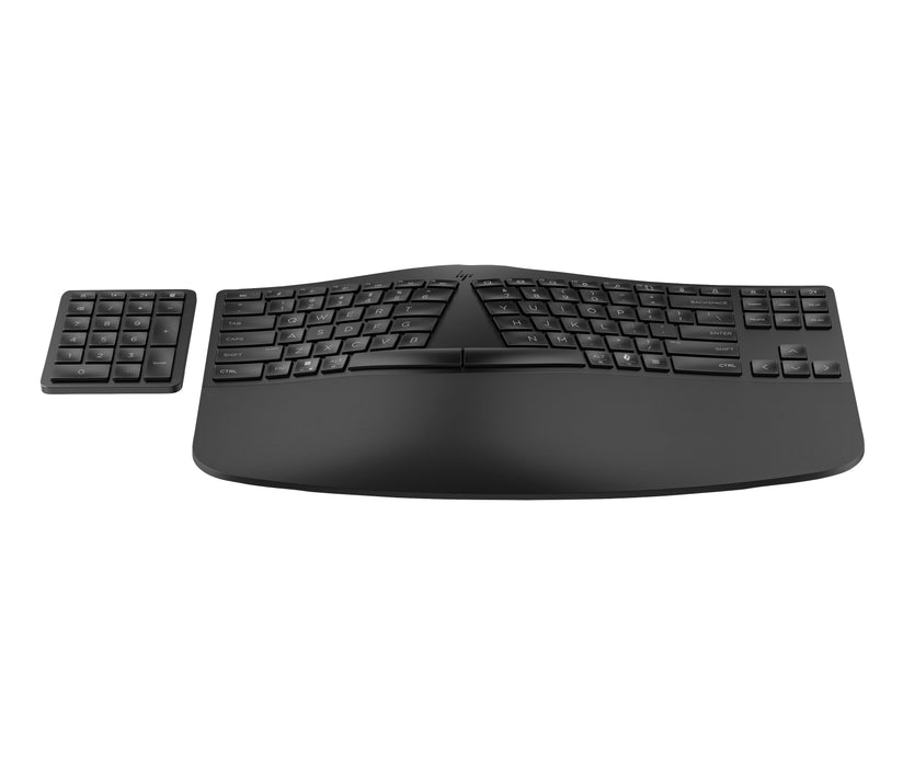 EAN 0197192178041 - HP 965 BLK Ergonomic Wireless Keyboard teclado Hogar RF Wireless + Bluetooth Negro imagen 3