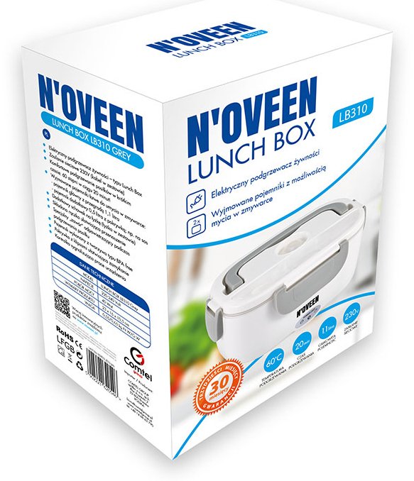 EAN 5902221620546 - Noveen LB310 fiambrera eléctrica 40 W 1,1 L Gris, Blanco Adulto imagen 7