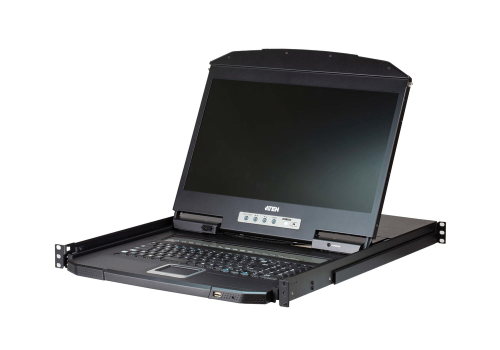 EAN 4710469344343 - ATEN CL3108NX consola de rack 47 cm (18.5") 1366 x 768 Pixeles Metal, Plástico Negro 1U imagen 1