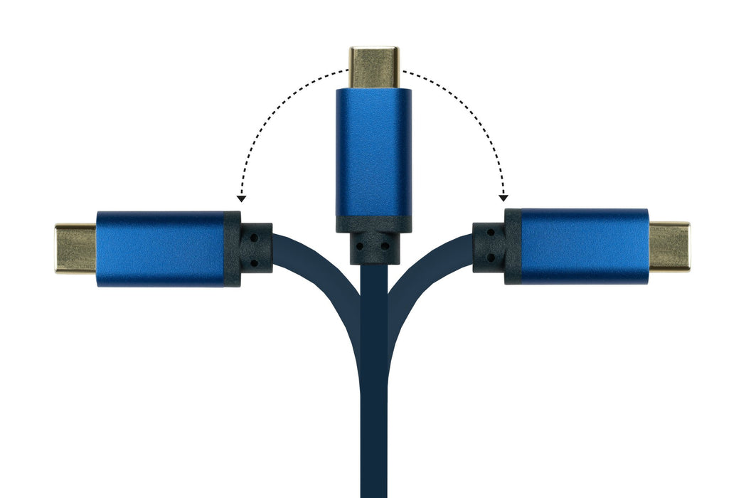 EAN 4014619554645 - Alcasa 4520-CSF010B adaptador de cable de vídeo 1 m USB Tipo C HDMI tipo A (Estándar) Azul imagen 4