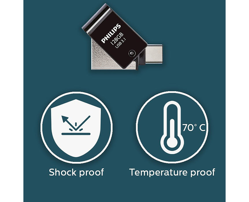 EAN 8720039510777 - Philips FM12DC152B/00 unidad flash USB 128 GB USB tipo A 3.2 Gen 1 (3.1 Gen 1) Negro, Plata imagen 2