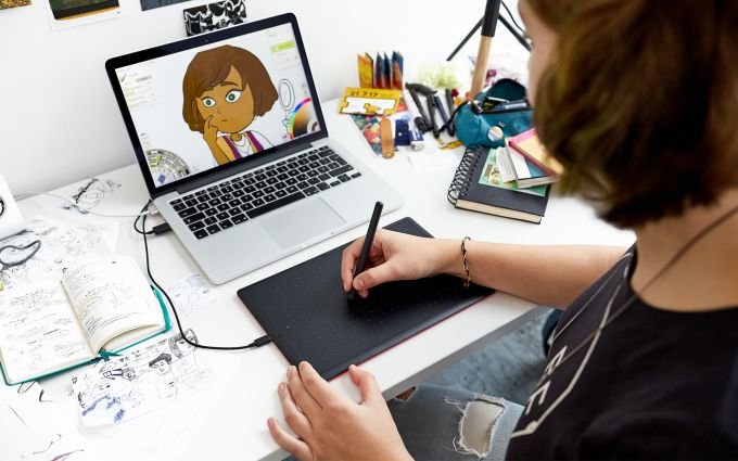 EAN 4949268621076 - Wacom One by Medium tableta digitalizadora Negro, Rojo 2540 líneas por pulgada 216 x 135 mm USB imagen 4