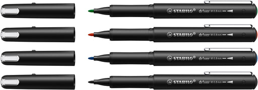EAN 4006381615006 - STABILO dr!ver rotulador de punta fina Medio Negro, Azul, Verde, Rojo 4 pieza(s) imagen 2