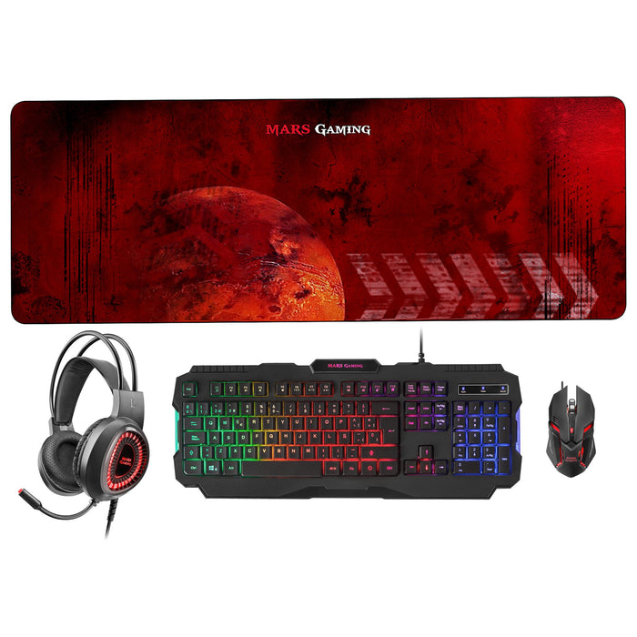 EAN 4710562759136 - Mars Gaming MCPRGB2FR teclado Ratón incluido Juego USB AZERTY Francés Negro imagen 1