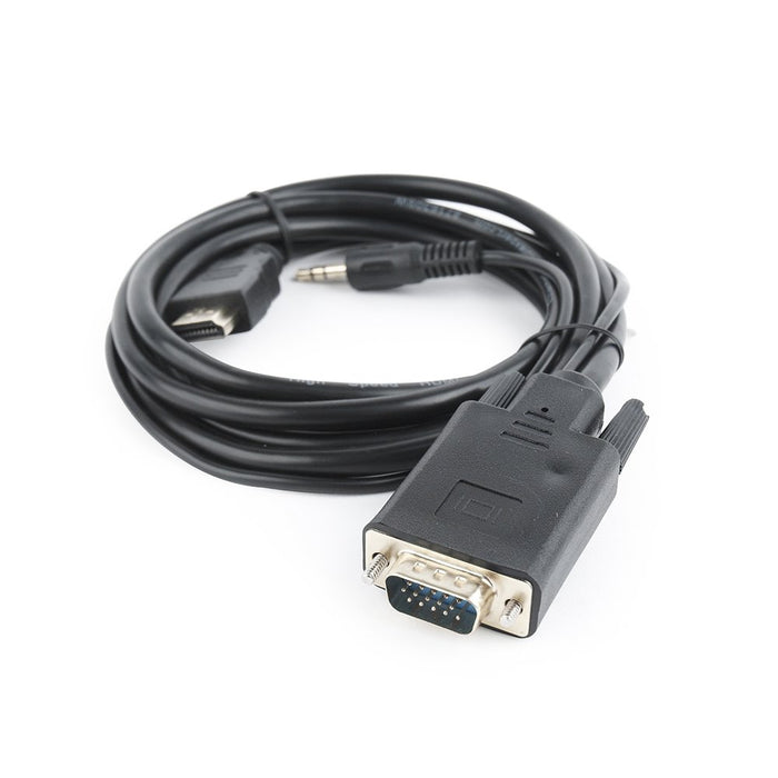 EAN 8716309098021 - Gembird A-HDMI-VGA-03-6 adaptador de cable de vídeo 1,8 m HDMI tipo A (Estándar) VGA (D-Sub) + 3,5mm Negr imagen 3