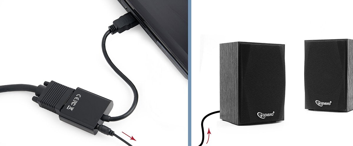 EAN 8716309089784 - Gembird A-HDMI-VGA-03 adaptador de cable de vídeo 0,15 m HDMI tipo A (Estándar) VGA (D-Sub) Negro imagen 4