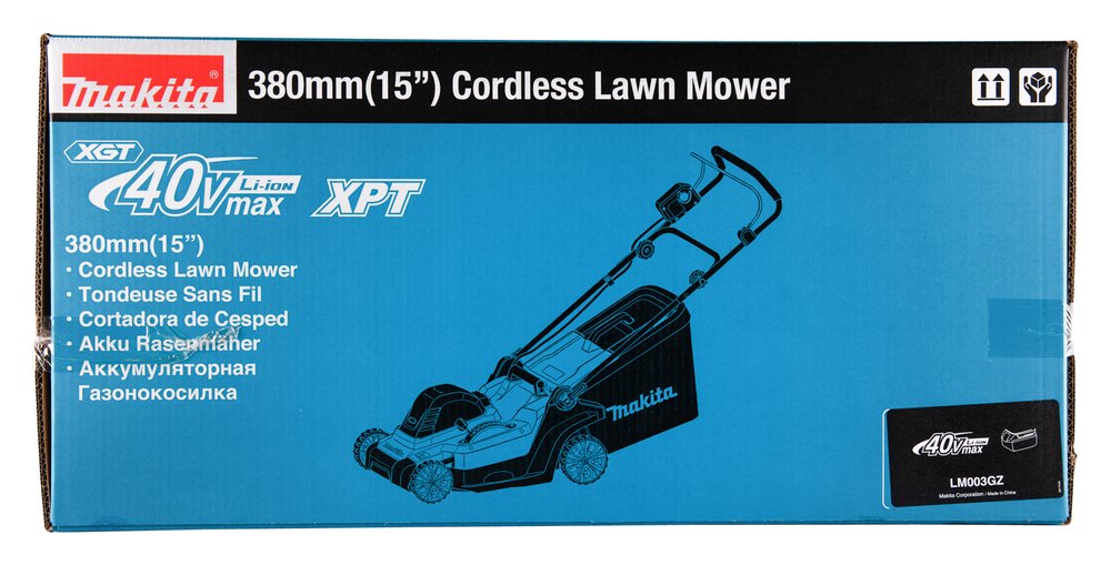 EAN 197050000613 - Makita LM003GZ cortadora de césped Cortacésped manual Batería Negro, Azul imagen 19