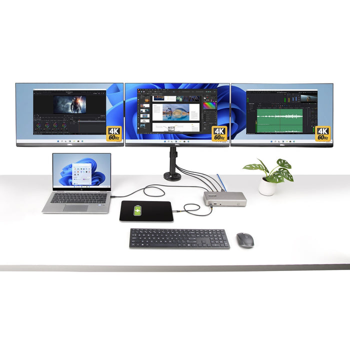 EAN 65030902885 - StarTech.com 150UE-USB4DOCKTRIPLE base para portátil y replicador de puertos Alámbrico Gris imagen 7