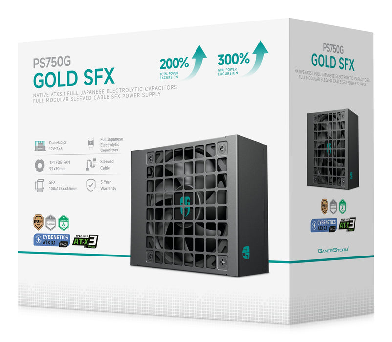 EAN 6933412755036 - Gamer Storm PS750G unidad de fuente de alimentación 750 W 20+4 pin ATX ATX Negro imagen 8