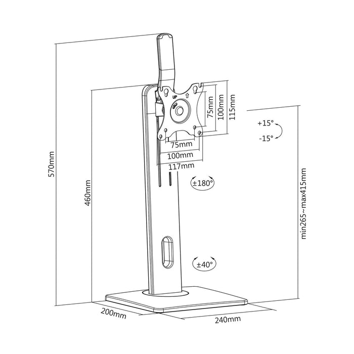 EAN 8436574704877 - AISENS DT32TSR-063 soporte para monitor 81,3 cm (32") Escritorio imagen 5