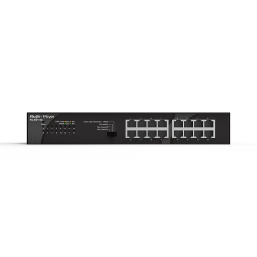 EAN 6971693270312 - Ruijie Networks RG-ES116G switch No administrado Gigabit Ethernet (10/100/1000) Negro imagen 1